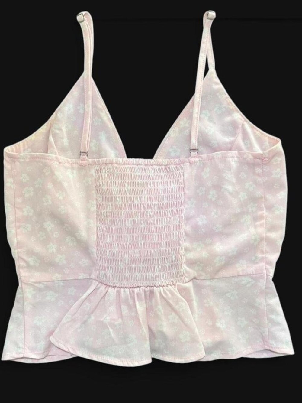 L.A. Hearts Pink Floral Lace-Up Crop Top